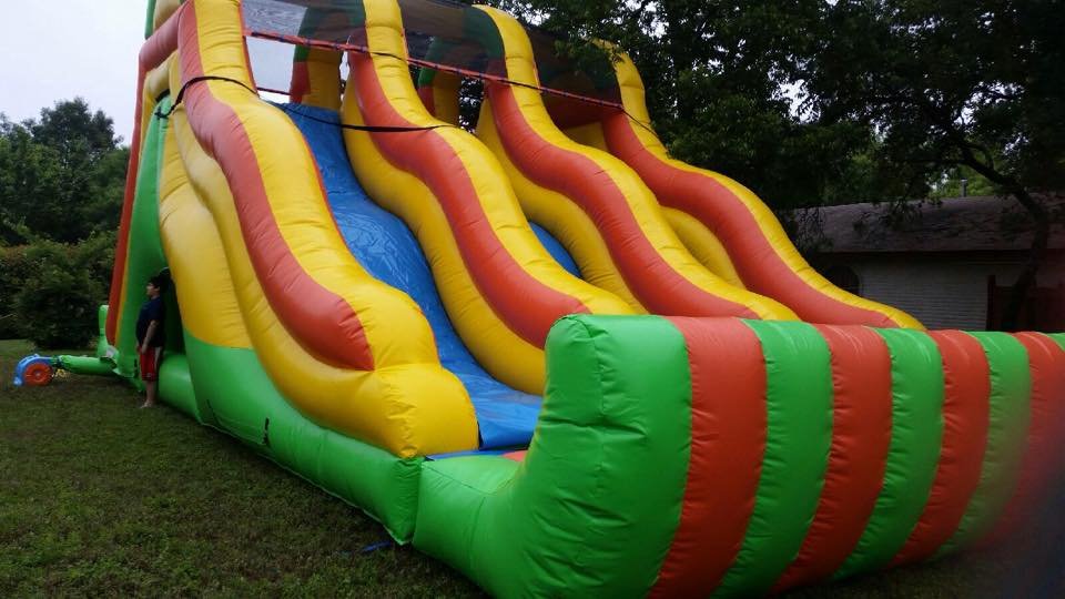 18' Triple Lane Slide With Bumper